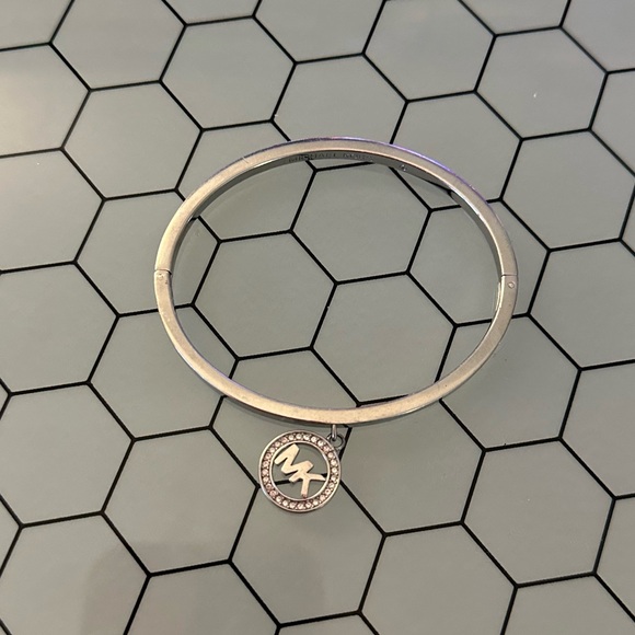 Michael Kors Silver Bangle Bracelet with Charm - Picture 2 of 2